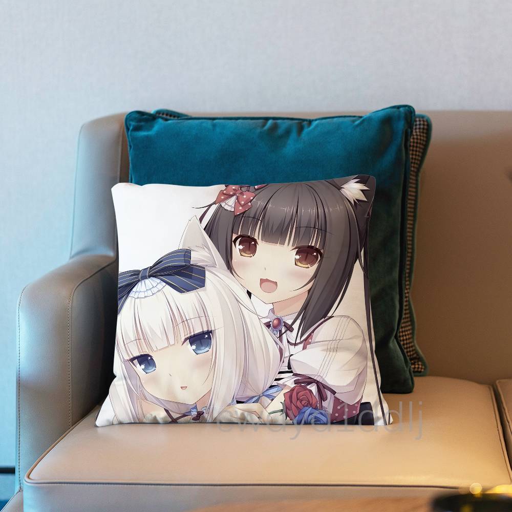 Chocovani NNekopara Chocola Наволочка Декоративная Наволочка На Подушку Чехол Для Подушки С Принтом Для Дивана