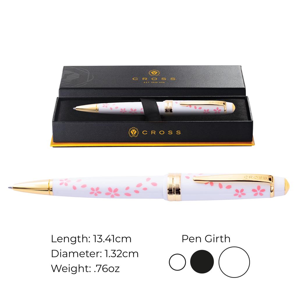 Шариковая ручка CROSS Sakura Collection Bailey Light DAYLIGHT White Limited Regular Imported Product Oilbased AT0742-15