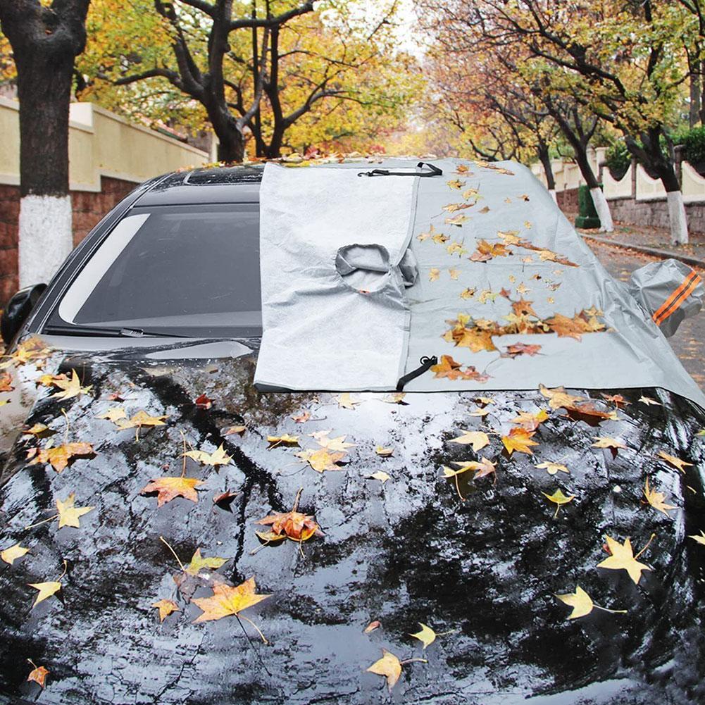 Предотвращает снег, лед, козырек от солнца, пыль, мороз, замерзание автомобиля X3C4 для авто протектора, универсальный чехол от ветра R2S6