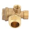 3 Port Brass Air Compressor Male Threaded Check Valve Tube Connector Tool