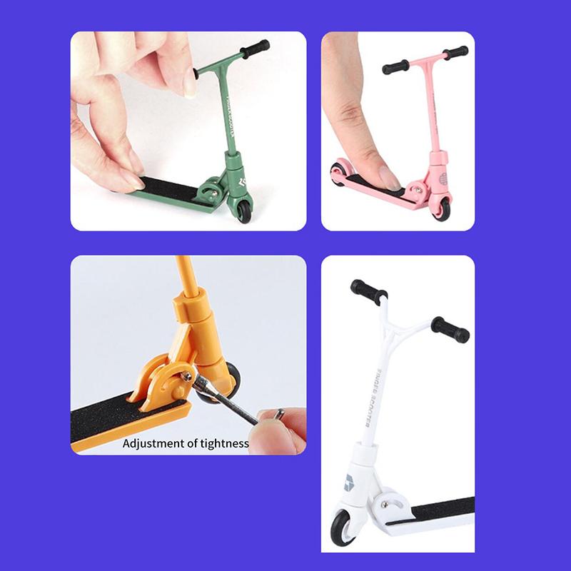 Двухколесный самокат Мини-скейтборд для пальцев Детские развивающие игрушки Настольный скейтборд Забавный реквизит для пальцевого самоката