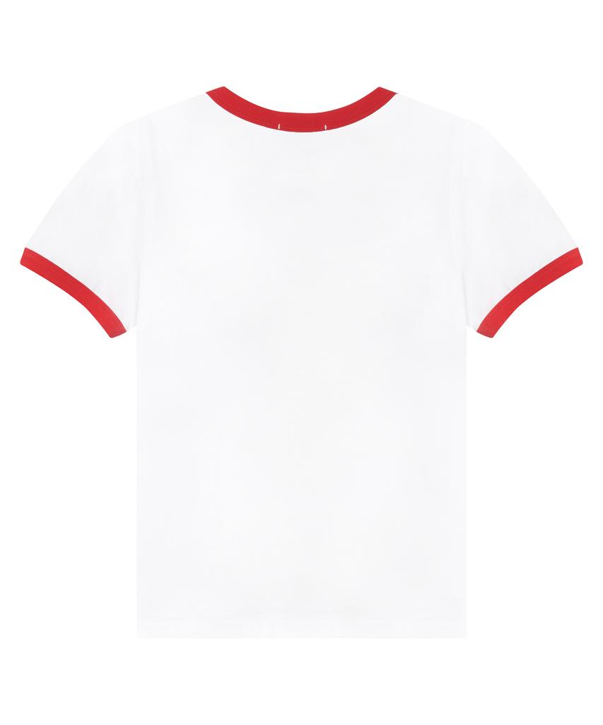SHIRTMYLIPS Любовь Диско Футболка с контрастными рукавами Белый