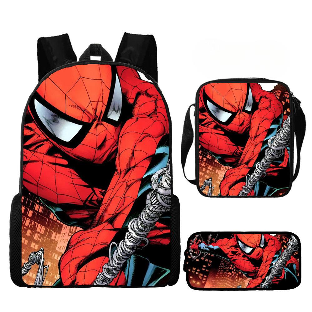 Spider-Man 3D Digital Print Backpack Casual Trendy Laptop Bookbag Large Capacity