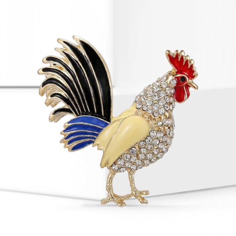 Bird Brooch Pin in Alloy with Sparkling Body Detail and Enamel Finish for Lapel, Jacket, Scarf or Bag Styling Wear