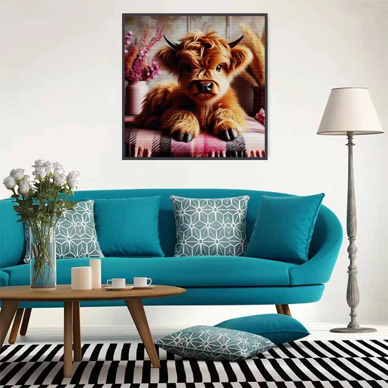 New Arrival 5D DIY Full Circle Diamond Painting "Calf" Embroidery Cross Stitch Home Decor Gift