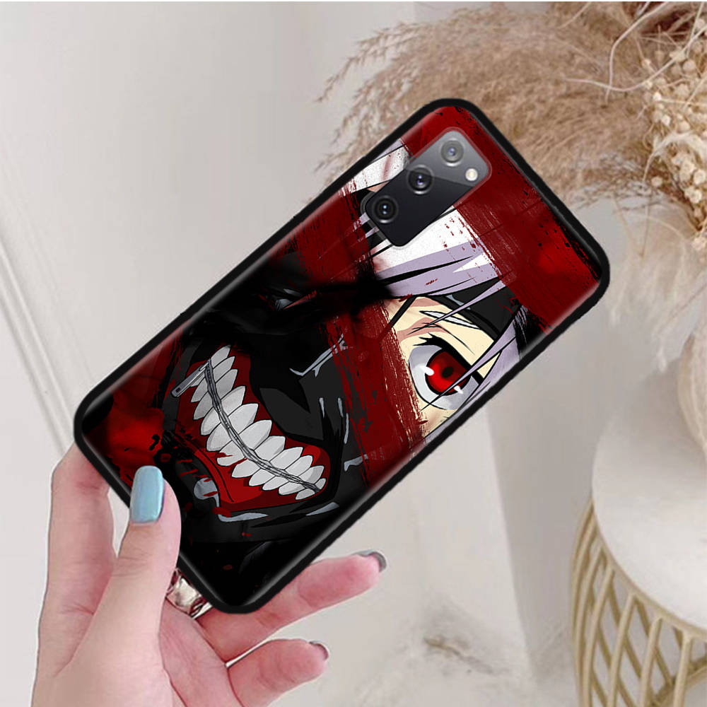 Черный чехол для Xiaomi Poco X6 X4 M5 M6 F5 F6 C65 C55 C50 C51 C40 Pro Redmi 14C A3X 13C 12C 11T 10A 9C Note 7 6 8A Plus W-51 Токийский гуль