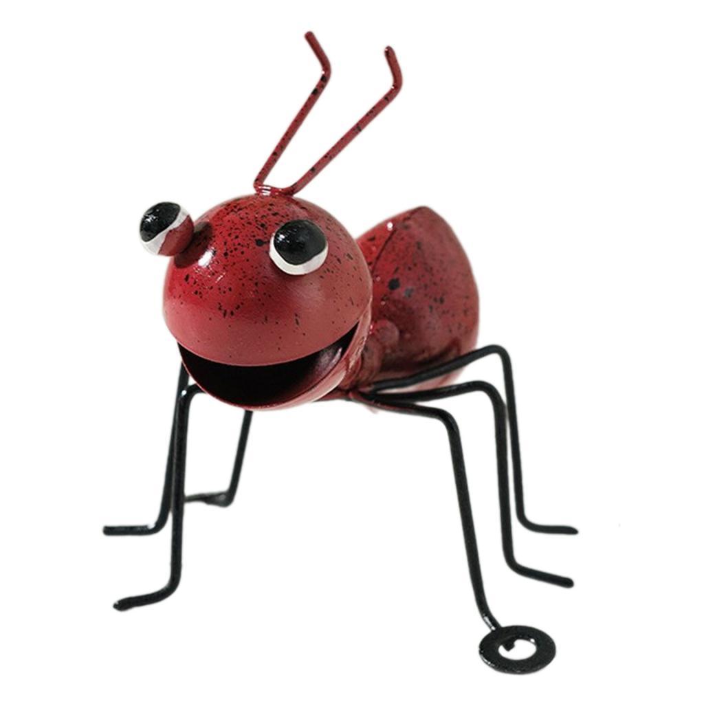 Metal ANT Garden Decor Ornament Handmade Adorable Wall Sculpture 8.5x8x10cm for