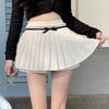 Женские плиссированные мини-юбки, летние модные бинты с бантом, трапециевидные юбки Y2K, повседневная уличная одежда с высокой талией, женские юбки Jk, новинка