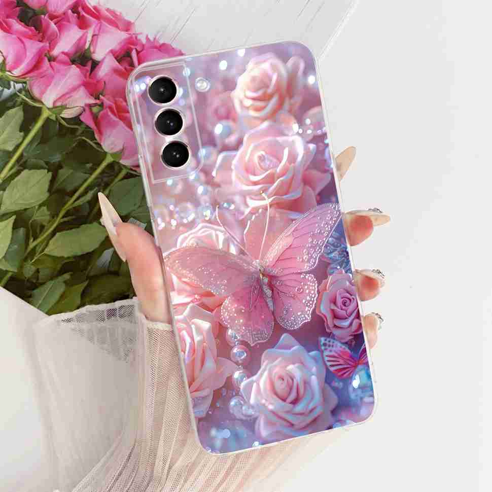 For Samsung Galaxy S21 Pro Case Fashion Flower Bumper Coque For Samsung S 21 S21 Pro Shockproof Soft Case Cover