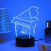 USB Piano Pattern 3D Night Light, RGB7 Color Illusion Light, Bedroom and Study Atmosphere Decoration, Birthday or Holiday Gift