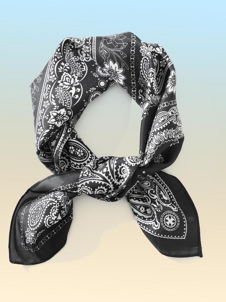 Custom Printed Thin Silk Square Scarf Luxury Women's Fashion Shawl in Autumn Polyester for Muslim Women's Head Scarf