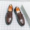 2025 весна и осень новая большая размерная обувь монки мужская с двойной пряжкой кожаная обувь размер 46 деловая нарядная мужская обувь