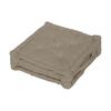 Upholstered Cotton Cushion 50x50x10 Cm PANAMA Taupe, by Soleil d'Ocre