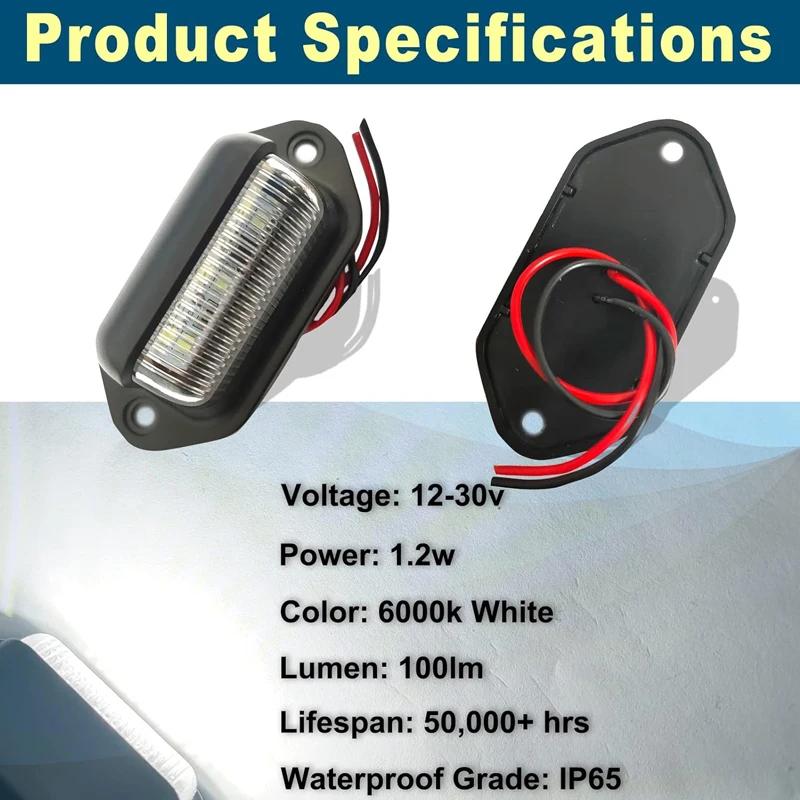 LED License Plate Light Signal Light Semi-trailer Reversing Light Waterproof For Truck Van RV Trailer