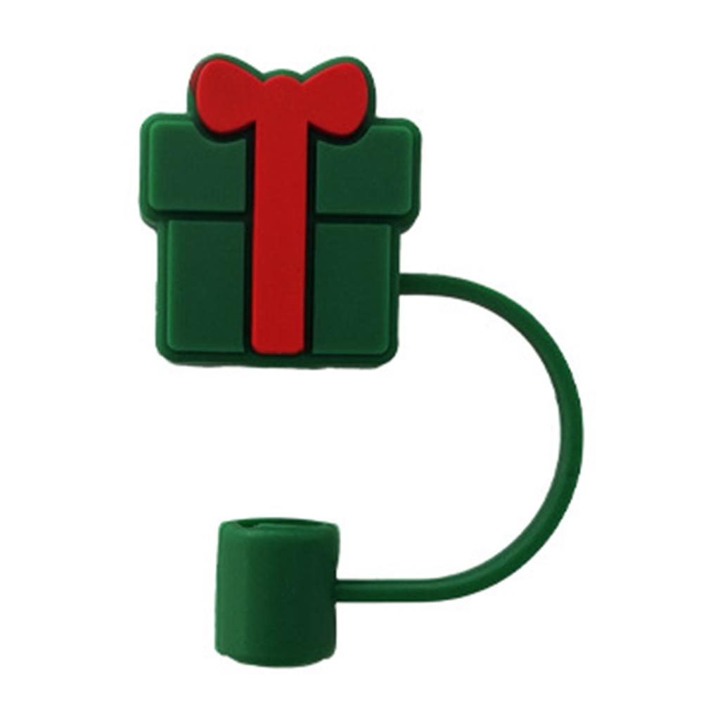 10mm Christmas Straw Cover Cap Dust-Proof Reusable Straw Tips Lids for Stanley Cup Straw Topper Compatible with 30&40 Oz Tumbler