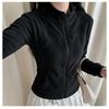 Women S Fleece Lined Stand Collar Long Sleeve Sweatshirt Jacket