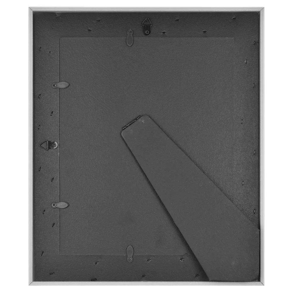 Набор из 2 шт. 8x10 Декоративная настольная фоторамка Прочный пластик Стеклянная передняя панель Многонаправленная подставка Настенные крепления Домашняя галерея