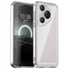 Серия WANLONFENG MF для Huawei Pura 70 Чехол TPU+Акрил Прозрачная накладка на телефон с пленкой из закаленного стекла