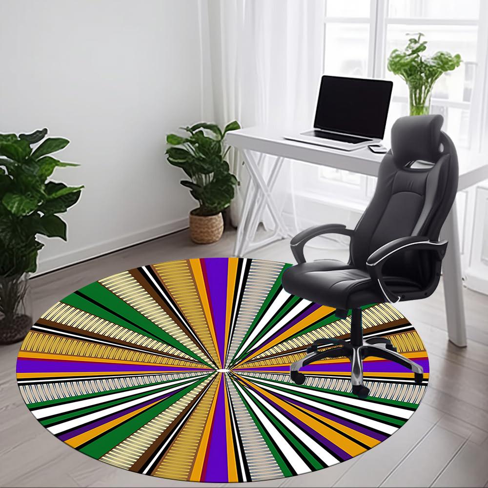 1pc Colorwheel Chair Carpet for Office, Indoor Non Slip Washable Polyester Fiber Carpet,