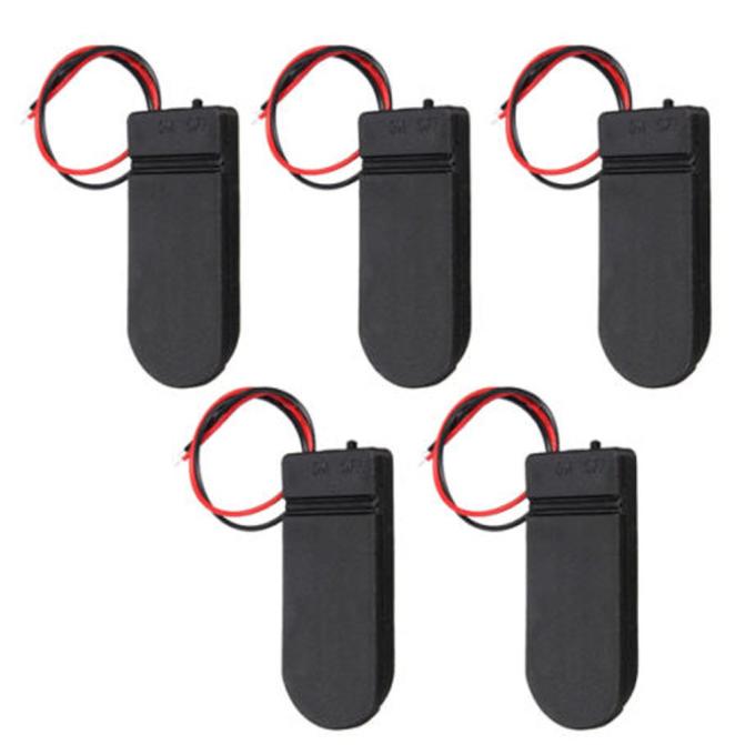 5PCS CR2032 Button Coin Cell Battery Holder Case Cover With ON/OFF