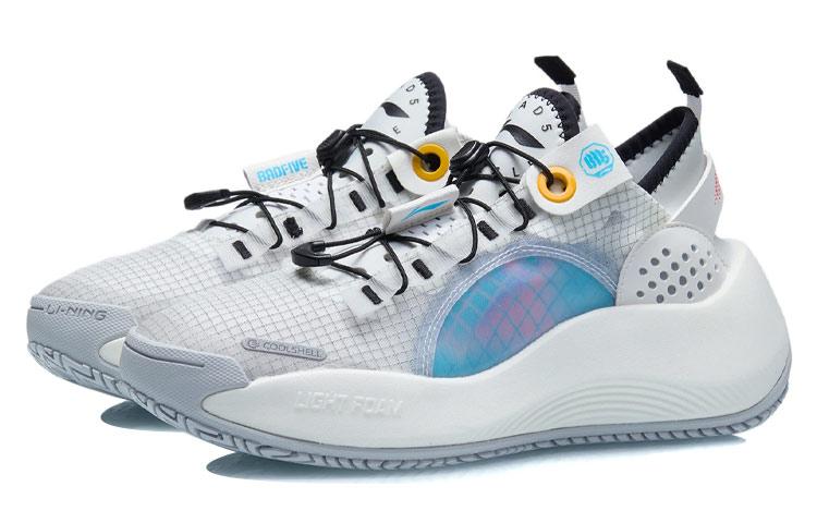 Li Ning BADFIVE Винтажные Баскетбольные Кроссовки Женские Низкие Стандартные Белый/Слоновая Кость AGBR042-1