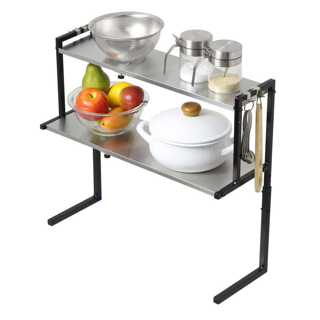 Kawaguchi Koki arte Kitchen Support Counter Rack Size 21057 (S Black)