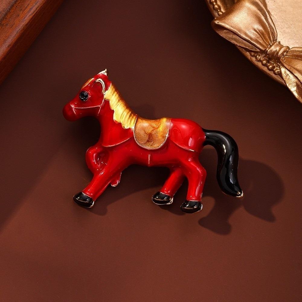 Rhinestone Horse Brooches Lapel Pins Brooch Pins New Running Horse Brooch Jewelry Accessories