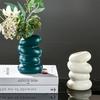 Modern Spiral Vase White Blue Nordic Creative Flower Arrangement Container Office Living Bedroom Home Decoration Ornament