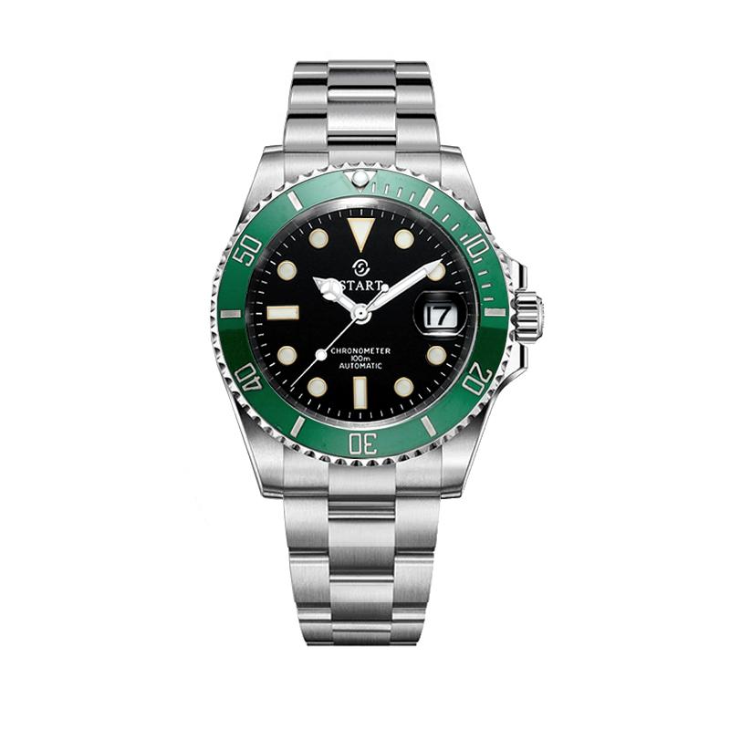 Start Мужские часы для дайвинга, официальные аутентичные металлические мужские часы, светящиеся водонепроницаемые автоматические механические часы с функцией даты