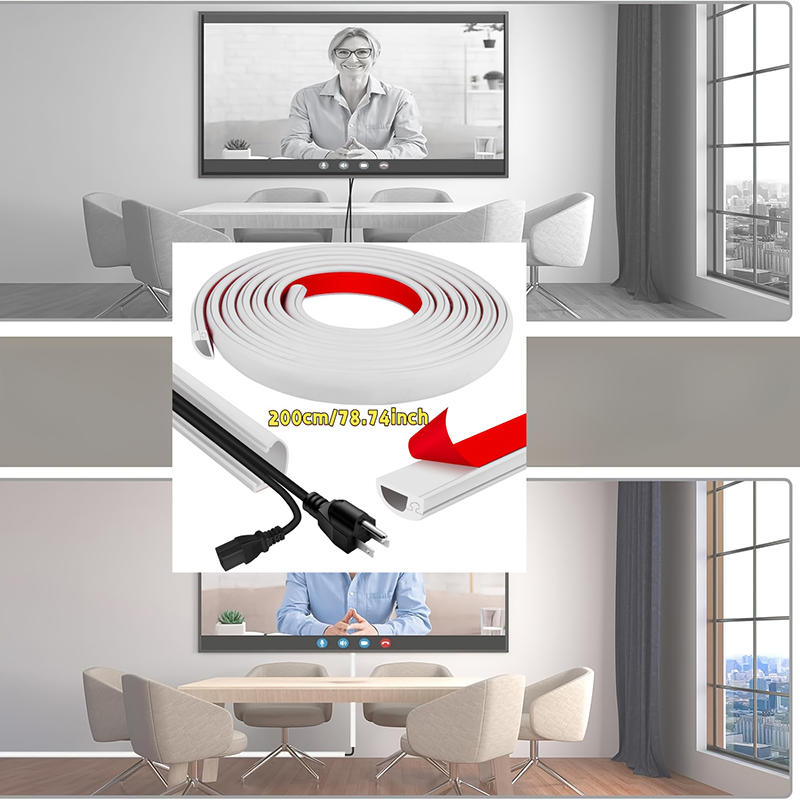 1 шт. ПВХ самоклеящийся настенный кабельный канал, невидимый дизайн, организация проводов для пола, домашний декор, кабельный канал, напольный органайзер для проводов для скрытия проводов