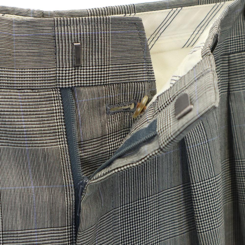 Burberry Брюки слаксы в клетку 90-х годов W82 серые Мужские Б/У