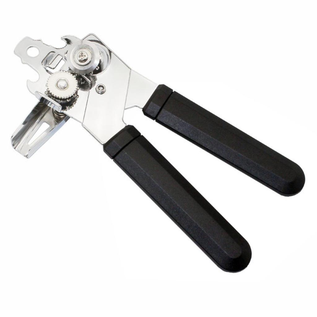 Can Opener Manual Handheld Powerful Manual Can Opener Smooth Edge Cutting Can Opener Heavy Duty Built-in Bottle Opener