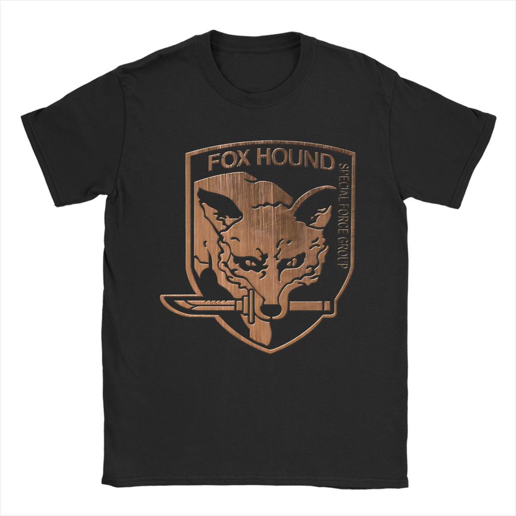 Fox Hound Special Forces Group Logo Metal Gear Solid TShirt Hippie TShirts Men Cotton ONeck 5XL Clothes Short Sleeve Tops