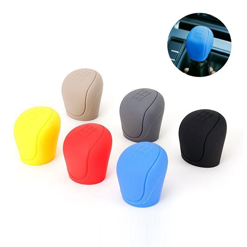 Silicone Car Gear Head Shift Knob Cover Gear Shift Non Slip Grip Grip Handle Case Wear-resistant Gear Rod Cover Handbrake Cove