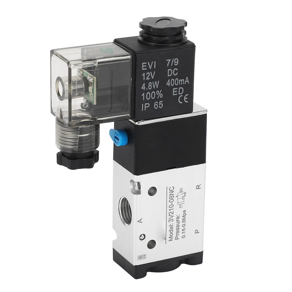 Пневматический электромагнитный клапан 1/4 дюйма NPT 2-позиционный 3-ходовой IP65 Электромагнитный клапан с пневмоприводом DC12V