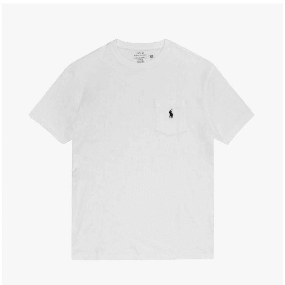 Polo Ralph Lauren 710707095003 Мужская футболка с коротким рукавом, классического кроя, с круглым вырезом, Pony Pocket