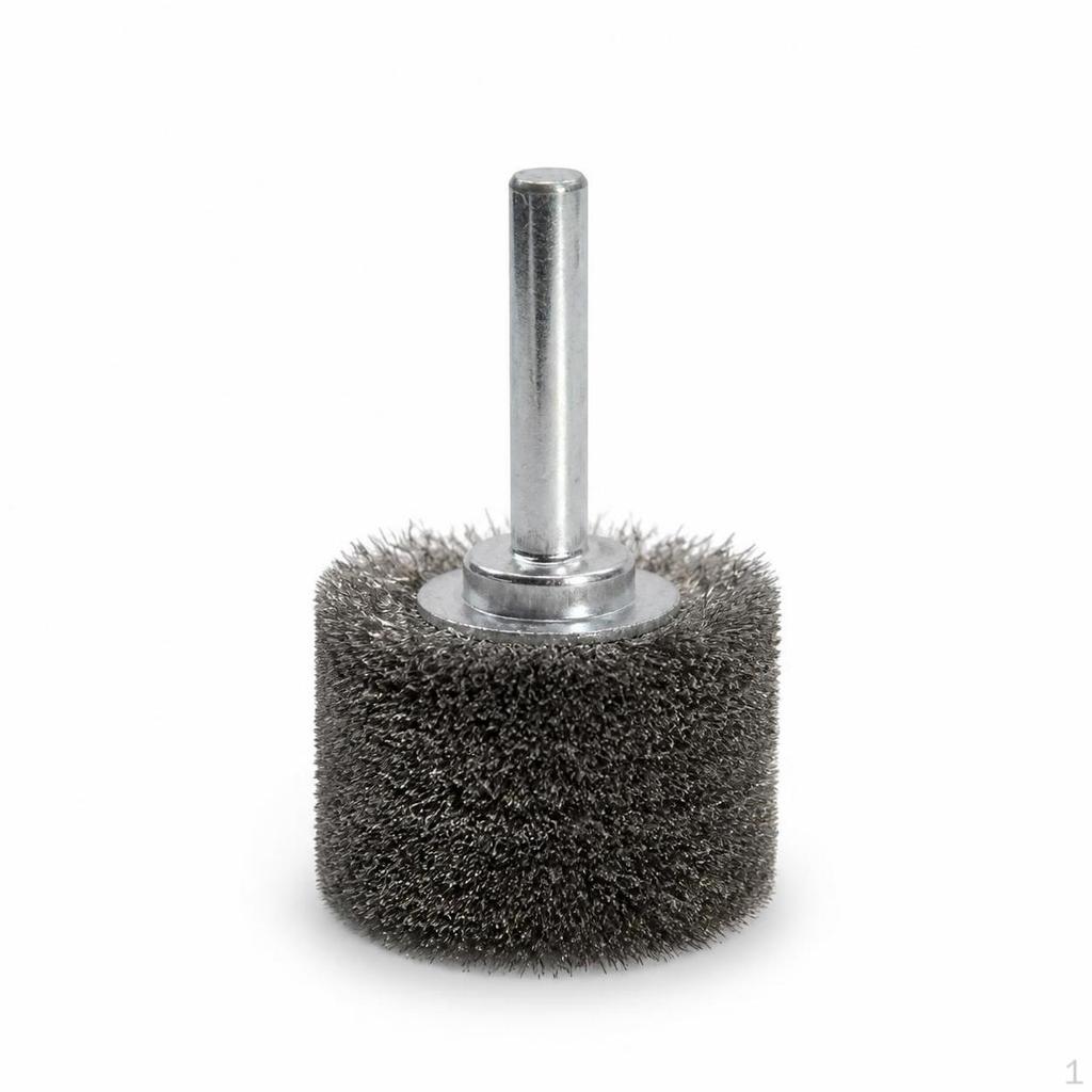 6mm Shank Stainless Steel Wire Brush Wheel for Rust Removal and Polishing 6*40*32mm