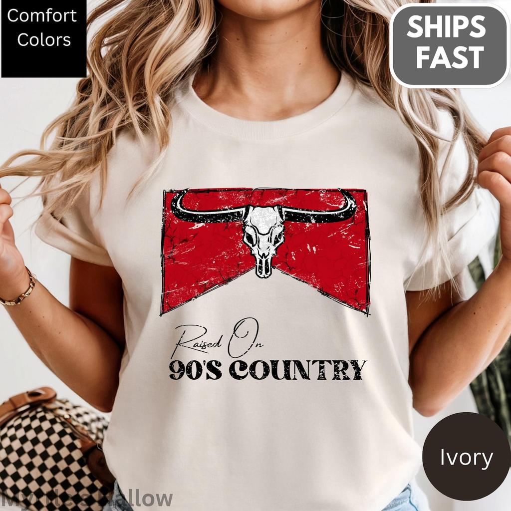 90s Country Music Comfort Colors Tee: Retro Nashville Concert Shirt and kids T-Shirt