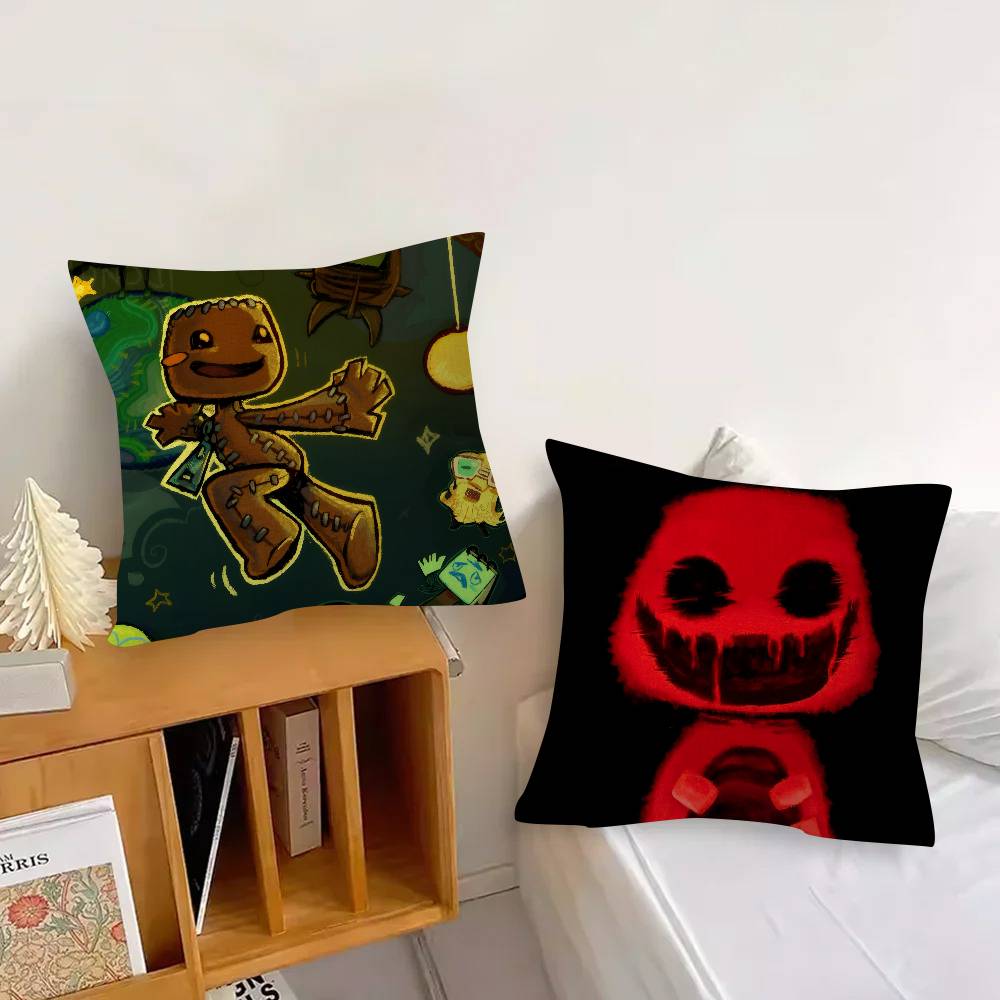 Забавная наволочка для подушки Sackboy из LittleBigPlanet 45*45 см Декоративная наволочка Домашняя наволочка для подушки на диван