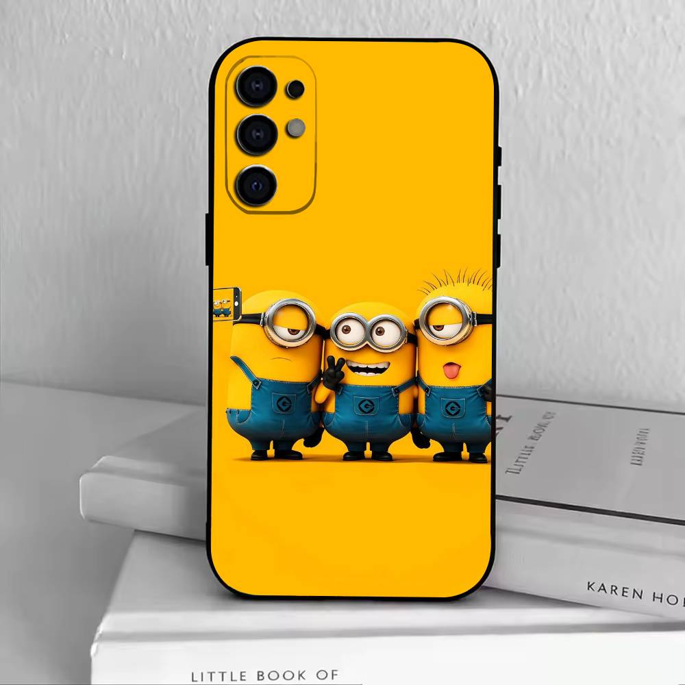 333-M-Миньоны Чехол для телефона Черный Силиконовый Мягкий Для Samsung S25,S24,S21,S22,S23,S30,Ultra,S20,Plus,Fe,Lite