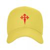 Модная женская бейсболка с крестом Сантьяго, унисекс, женская дышащая шляпа с крестом святого католика, папа, летние шляпы Snapback