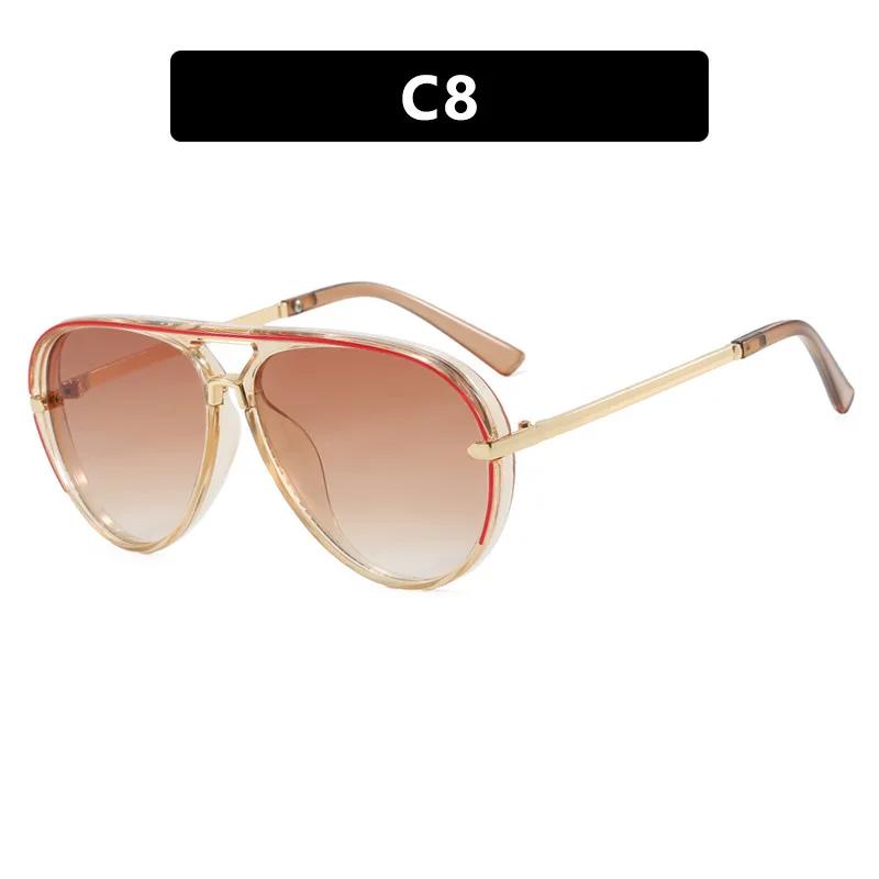 New Fashionable Toad Shaped Women'S Sunglasses Outdoor Neutral Travel Street Photography Large Frame Uv400 Sunscreen Glasses