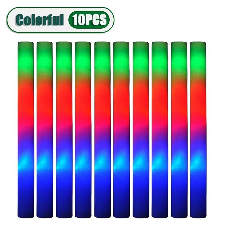 10PCS Glow Stick Music Festival Concert Support Glow Sticks Mardi Gras Party Supplies Festival Wedding Celebration Glow Sticks