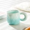 Высококачественная градиентная керамическая чашка, нишевый дизайн, кружка с крышкой и ложкой для девушек, кофейная чашка, чашка для питья воды для пары