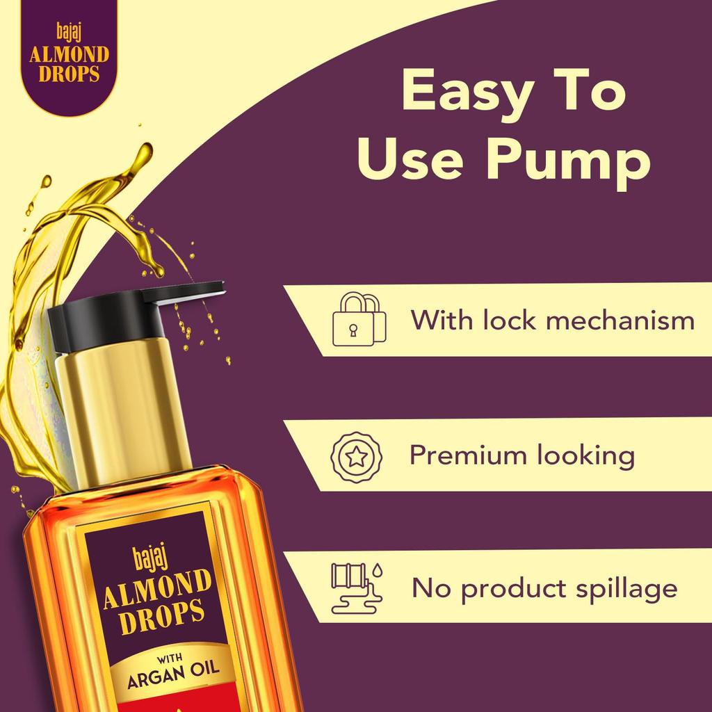 BAJAJ Масло для волос «Миндальные капли», 200 мл (Пакет из 1)