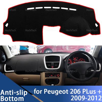 Для Peugeot 206 Plus + T31 2009 2010-2012 Накладка на панель приборов автомобиля Предотвращающая блики Коврик на приборную панель Ковер Аксессуары