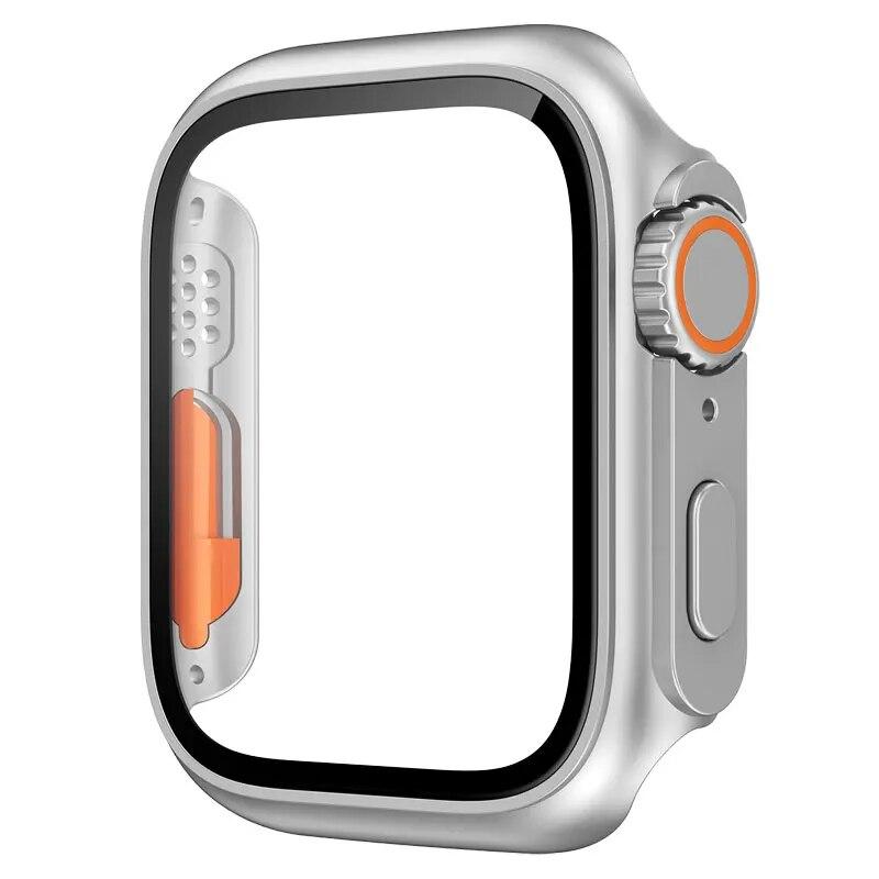 Tempered Glass Screen Protector For Apple Watch Case Series 9 8 7 6 5 4 3 Change To Ultra Iwatch Protective 45mm 44mm 41mm 40mm