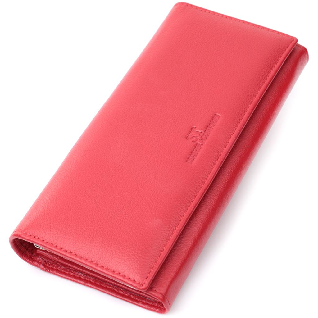 Classic Women's Wallet Made of Genuine Leather ST Leather 22675 Red