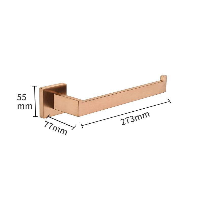 Набор для ванной из матовой нержавеющей стали 304 цвета розового золота: Полка для полотенец, Кольцо для полотенца, Держатель для бумажных полотенец, Крючок.