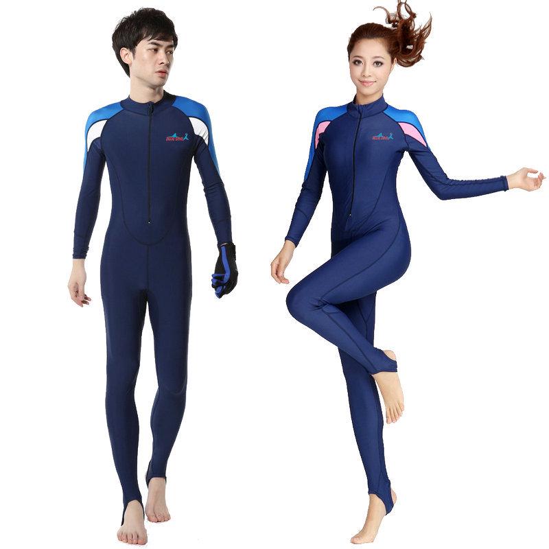Unisex Adult Full Body Long Sleeve Swimsuit: Quick-Dry, Breathable, Sun-Protective for Surfing, Snorkeling, and Diving.